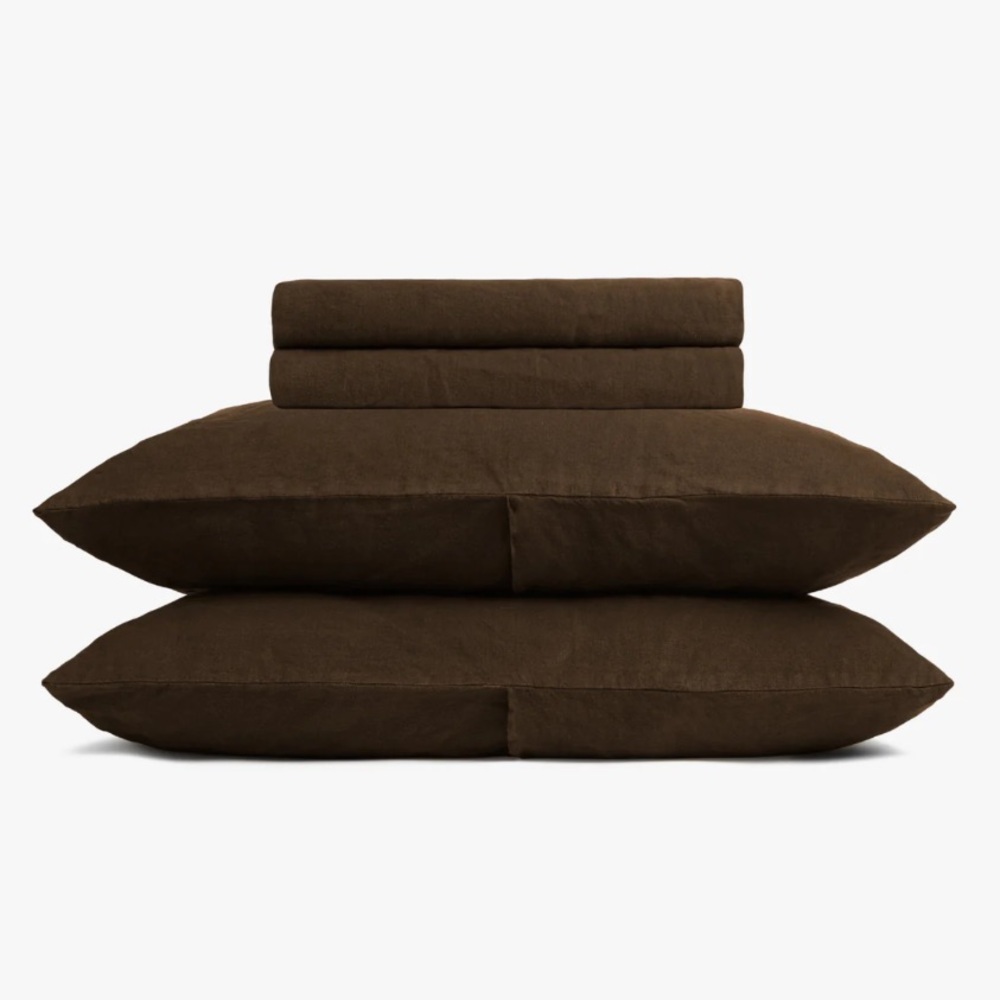 Parachute Home 100% Linen Sheet Set in Java Newest Updated Quality 175GSM - KING